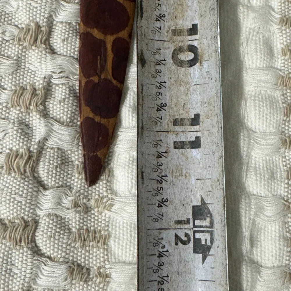 Wooden‎ Giraffe Figurine Hand Carved Animal Safari Decor Envelope Opener Whimsy